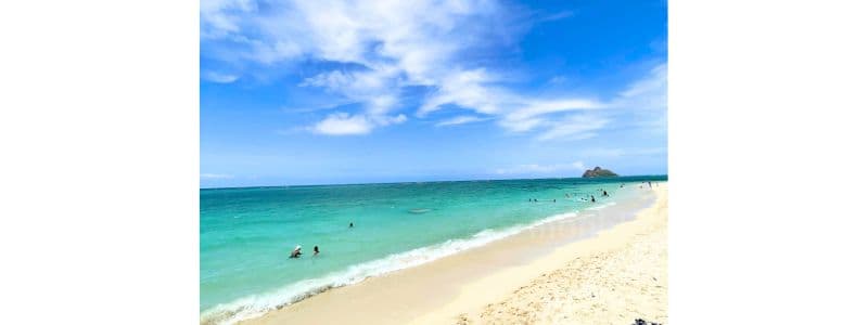 カイルアビーチで撮影した海