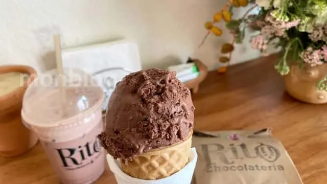 Rito Chocolatería & Tienda.オアハカのおすすめグルメ チョコレートアイス(筆者撮影)