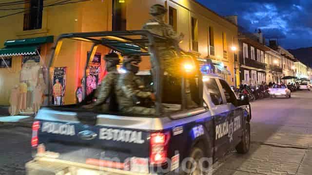 メキシコの警察のパトロールの様子(筆者撮影)