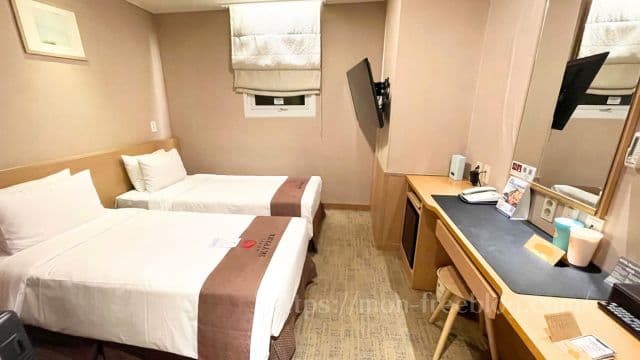 ホテルスカイパーク明洞3の部屋の様子(筆者撮影)