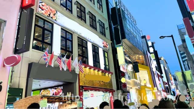 韓国明洞の通り(筆者撮影)