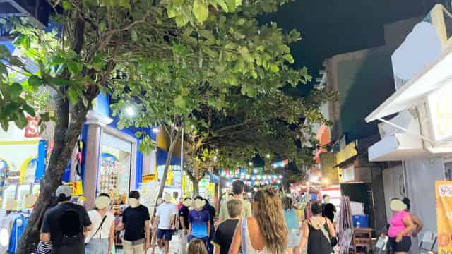 プラヤデルカルメンの5番街 治安・夜の雰囲気(筆者撮影)