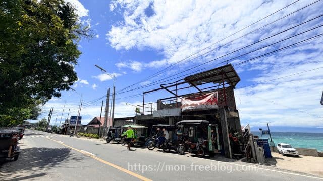 カワサン滝の最寄りバス停・乗降車位置（筆者撮影）